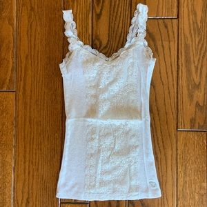 White lacy tank